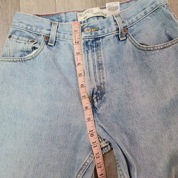 Levi 550 relaxed tapered jeans light wash 100% cotton size 10 Long womens - Picture 6 of 7